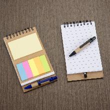 BLOCO DE ANOTAÇÃO COM POST-IT E MINI CANETA